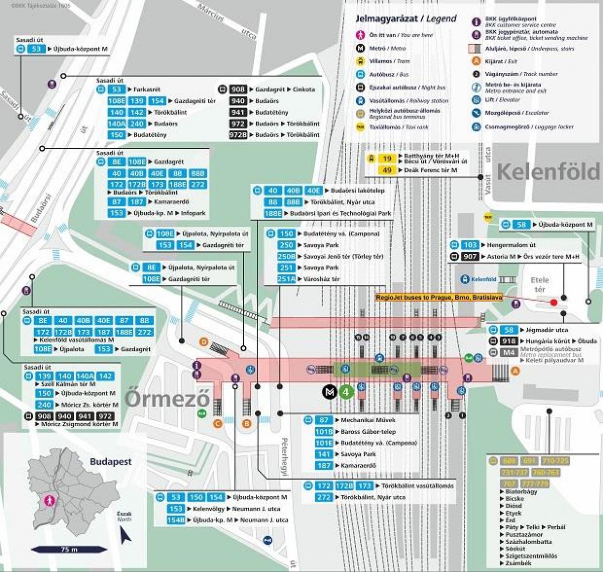 kartta budapest kelenfoe station