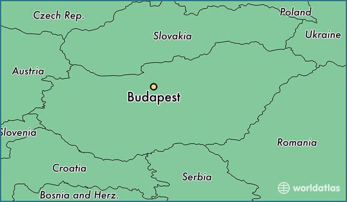 kartta budapest ja ympäröivien maiden