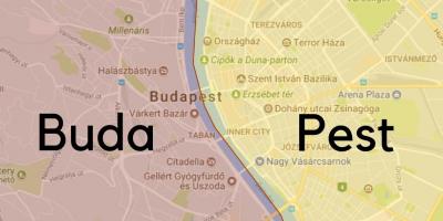 Budapest lähiöissä kartta