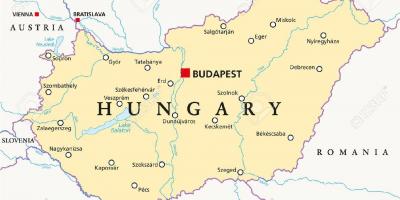 Budapestin sijainti maailman kartalla