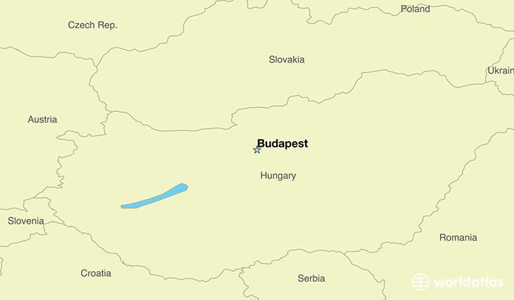 Unkarin pääkaupunki kartta - Budapest unkari euroopan kartta (Unkari)