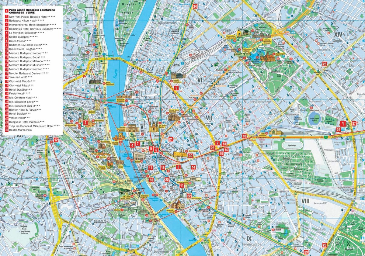 budapest city turisti kartta